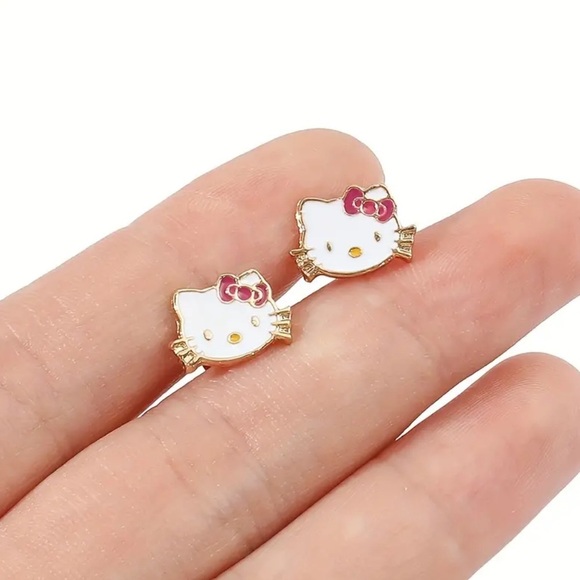 Hello Kitty Inspired Novelty Earrings - Picture 2 of 5